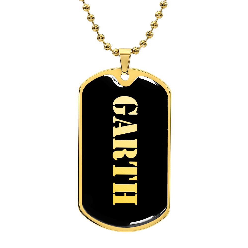 Garth v2 - 18k Gold Finished Luxury Dog Tag Necklace