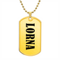 Lorna v01 - 18k Gold Finished Luxury Dog Tag Necklace