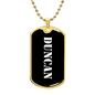 Duncan v3 - 18k Gold Finished Luxury Dog Tag Necklace