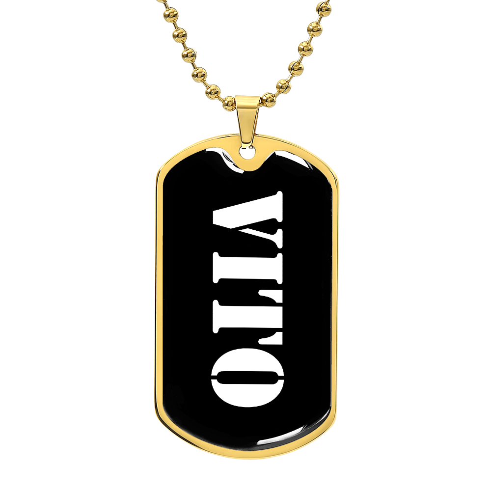 Vito v3 - 18k Gold Finished Luxury Dog Tag Necklace