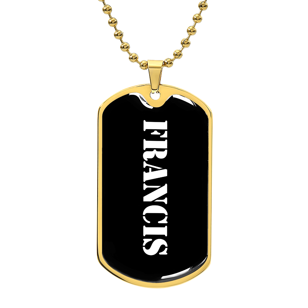 Francis v3 - 18k Gold Finished Luxury Dog Tag Necklace