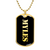 Myles v2 - 18k Gold Finished Luxury Dog Tag Necklace