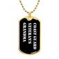 Coast Guard Veteran's Grandma v3 - 18k Gold Finished Luxury Dog Tag Necklace