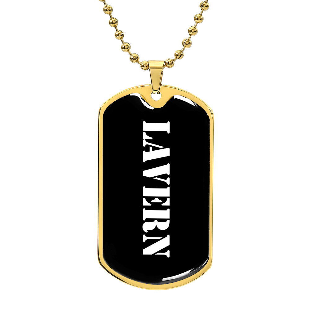Lavern v3 - 18k Gold Finished Luxury Dog Tag Necklace