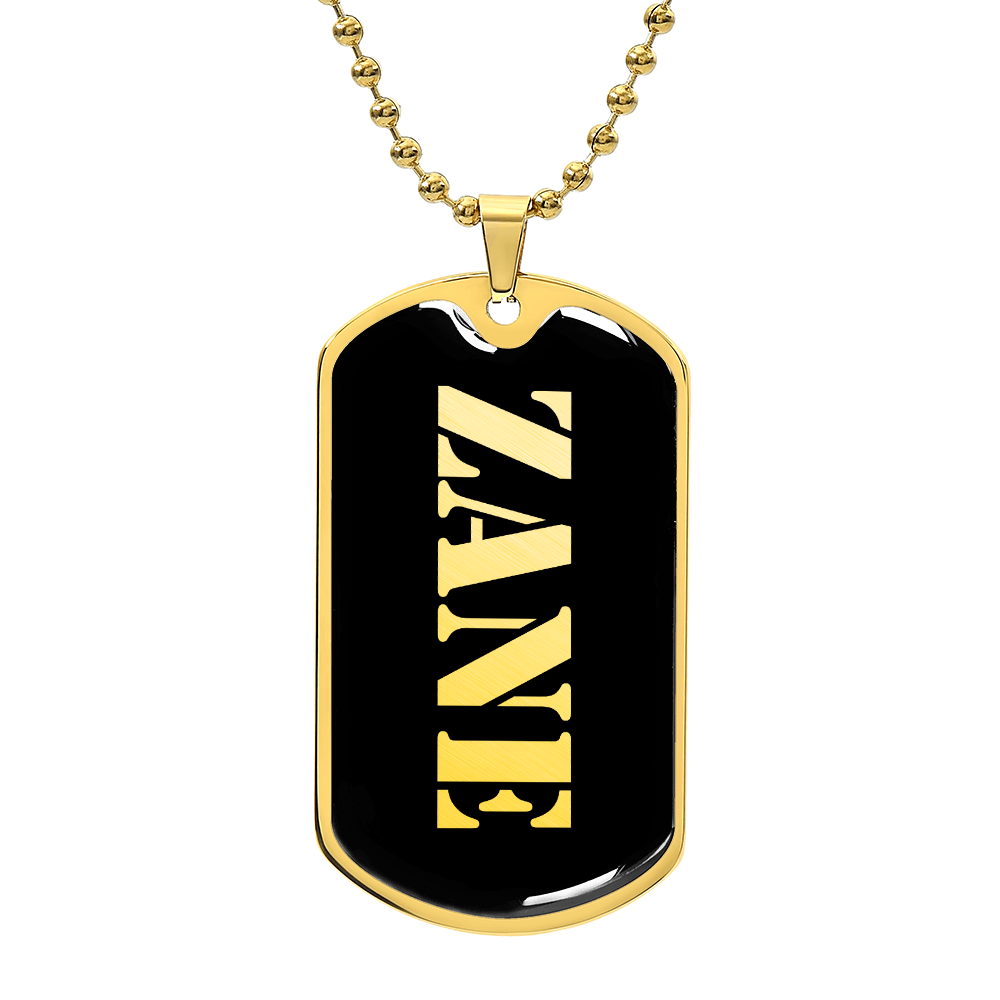 Zane v2 - 18k Gold Finished Luxury Dog Tag Necklace