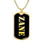 Zane v2 - 18k Gold Finished Luxury Dog Tag Necklace