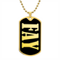 Fay v02 - 18k Gold Finished Luxury Dog Tag Necklace
