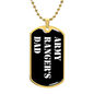 Army Ranger's Dad v3 - 18k Gold Finished Luxury Dog Tag Necklace