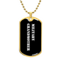 Military Grandmother v3 - 18k Gold Finished Luxury Dog Tag Necklace