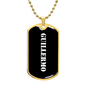 Guillermo v3 - 18k Gold Finished Luxury Dog Tag Necklace