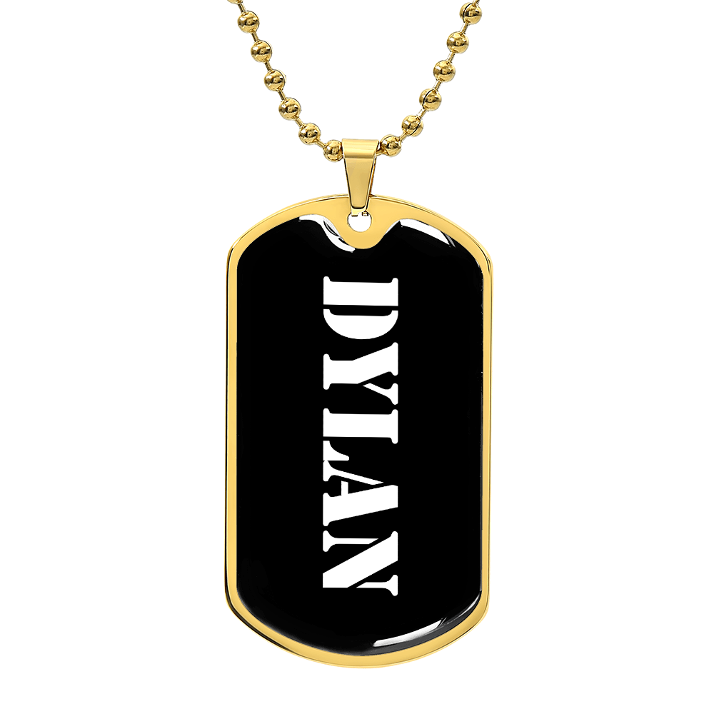 Dylan v3 - 18k Gold Finished Luxury Dog Tag Necklace