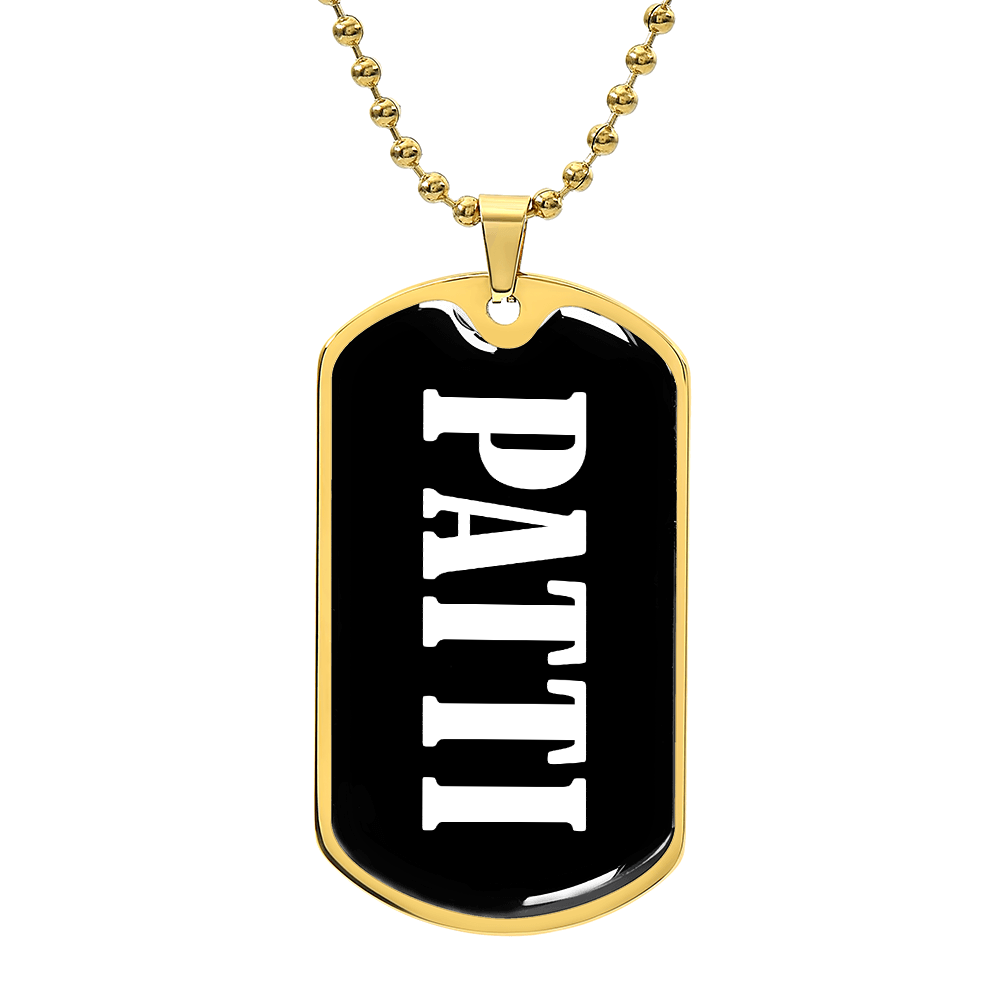 Patti v03 - 18k Gold Finished Luxury Dog Tag Necklace