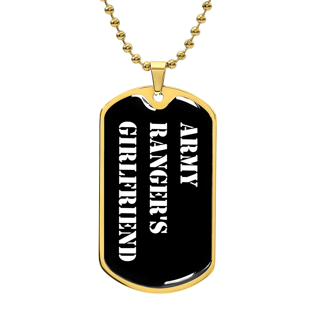Army Ranger's Girlfriend v3 - 18k Gold Finished Luxury Dog Tag Necklace