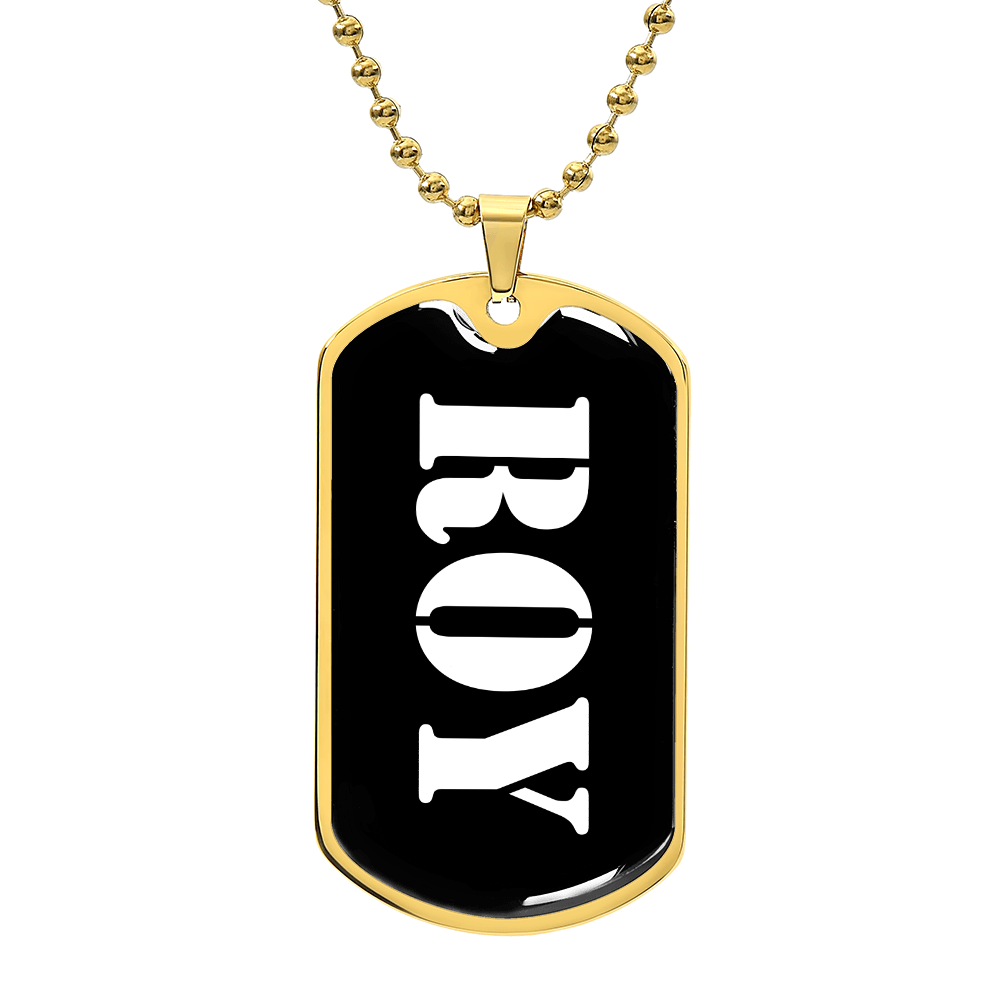 Roy v3 - 18k Gold Finished Luxury Dog Tag Necklace