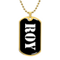 Roy v3 - 18k Gold Finished Luxury Dog Tag Necklace