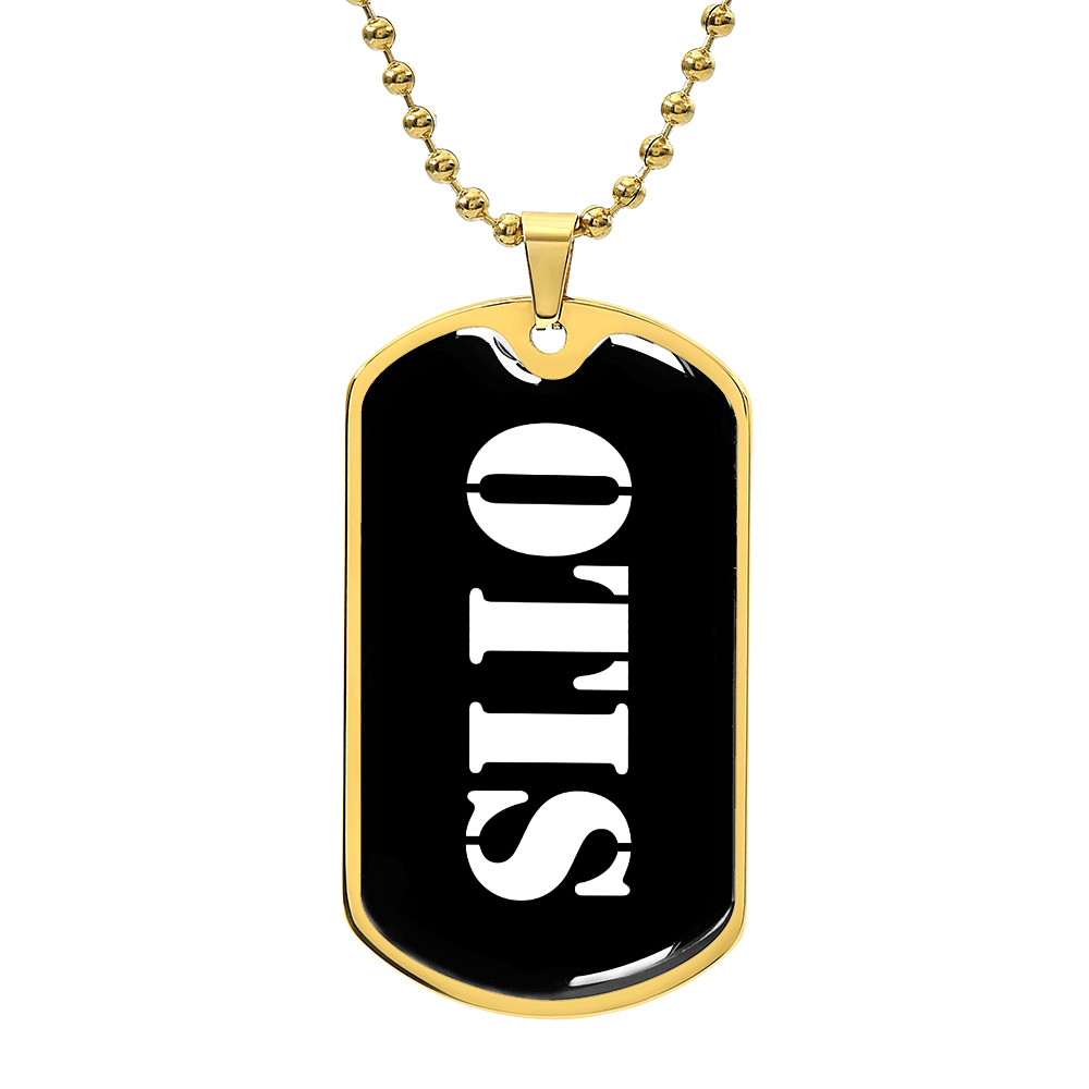 Otis v3 - 18k Gold Finished Luxury Dog Tag Necklace