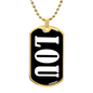 Lou v03 - 18k Gold Finished Luxury Dog Tag Necklace