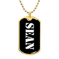 Sean v3 - 18k Gold Finished Luxury Dog Tag Necklace
