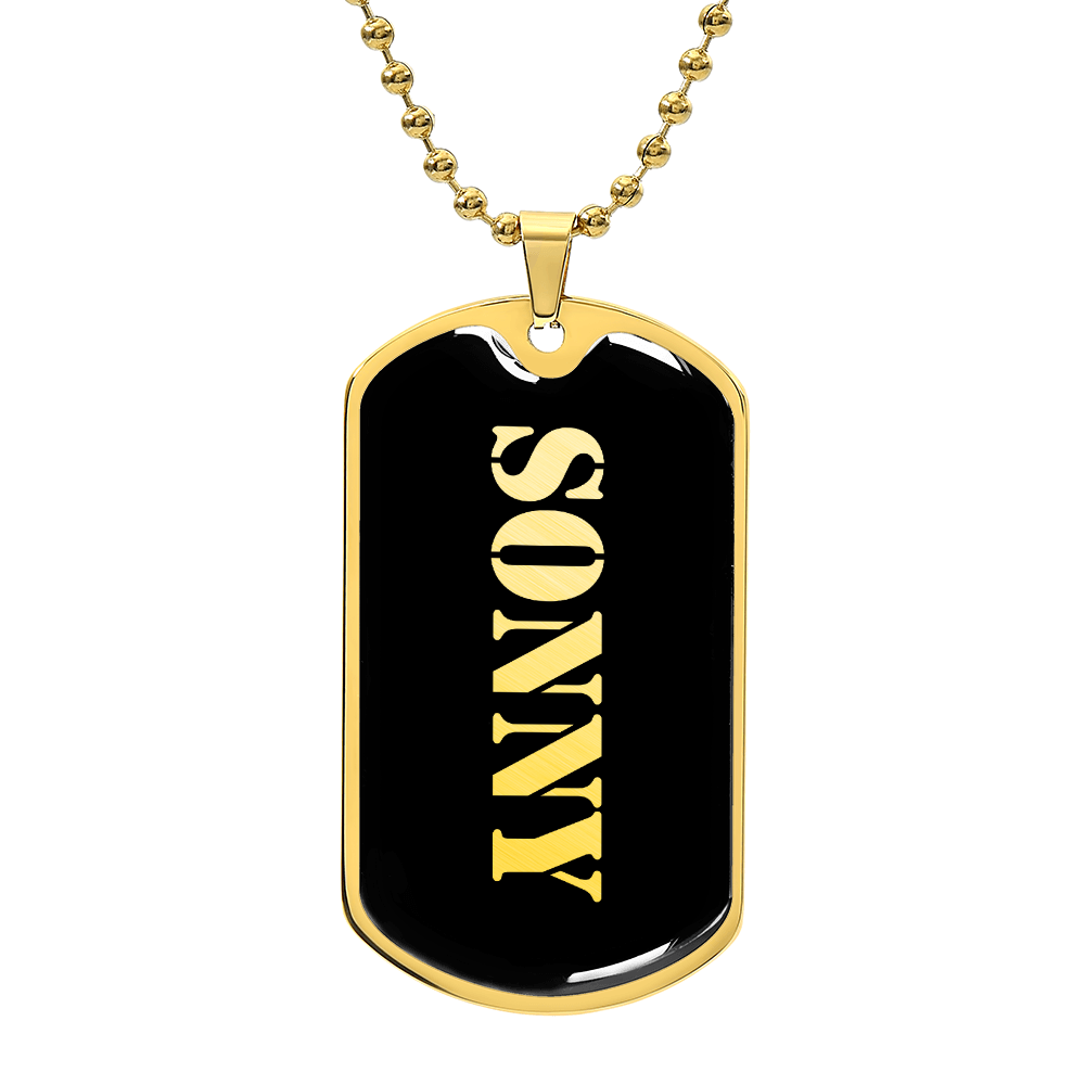 Sonny v2 - 18k Gold Finished Luxury Dog Tag Necklace