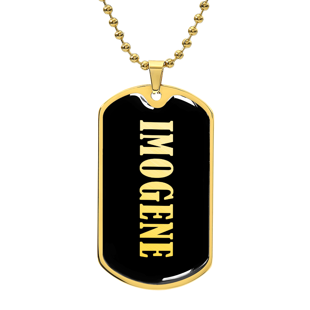 Imogene v02 - 18k Gold Finished Luxury Dog Tag Necklace