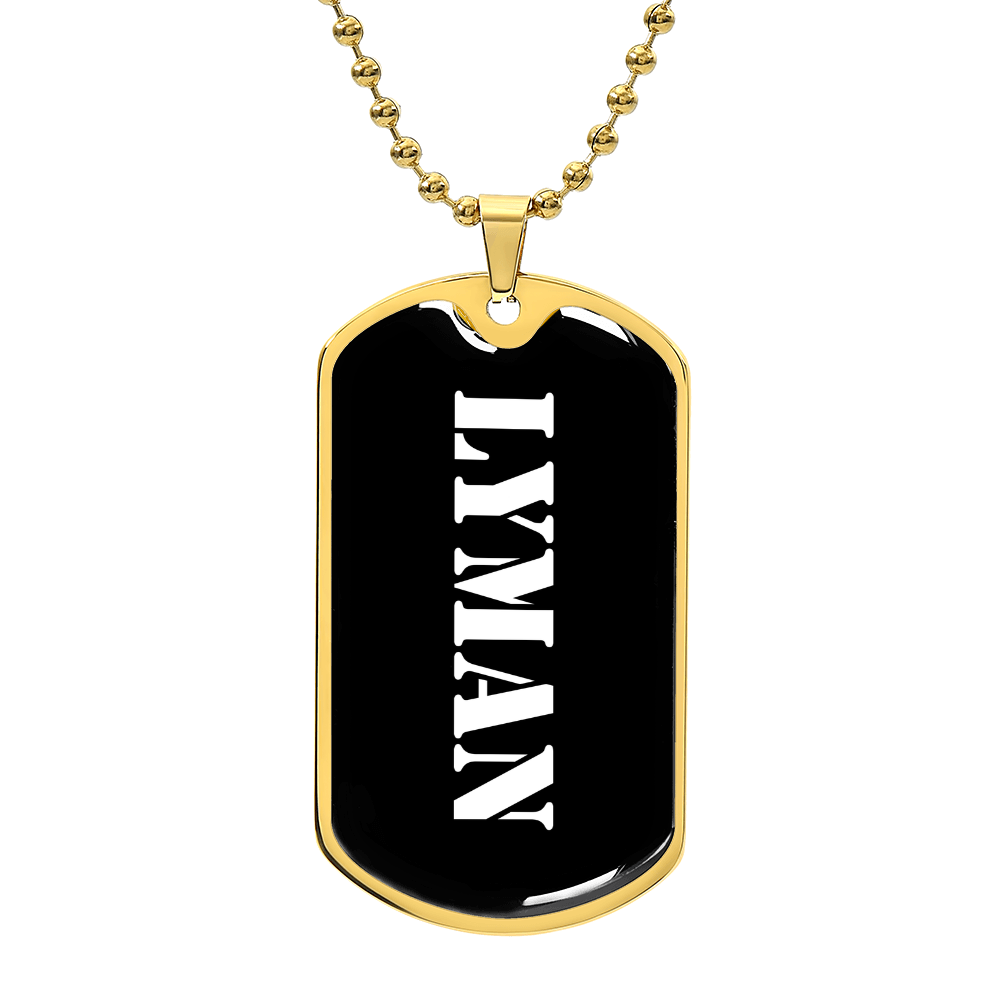 Lyman v3 - 18k Gold Finished Luxury Dog Tag Necklace