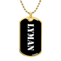 Lyman v3 - 18k Gold Finished Luxury Dog Tag Necklace