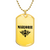 Marjorie v01a - 18k Gold Finished Luxury Dog Tag Necklace