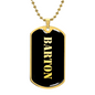 Barton v2 - 18k Gold Finished Luxury Dog Tag Necklace