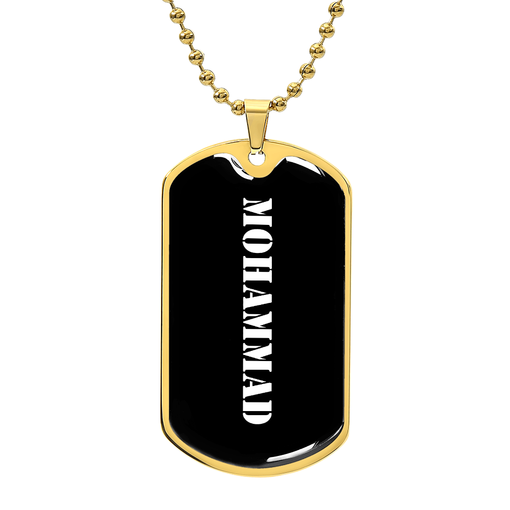 Mohammad v3 - 18k Gold Finished Luxury Dog Tag Necklace