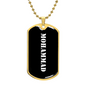 Mohammad v3 - 18k Gold Finished Luxury Dog Tag Necklace