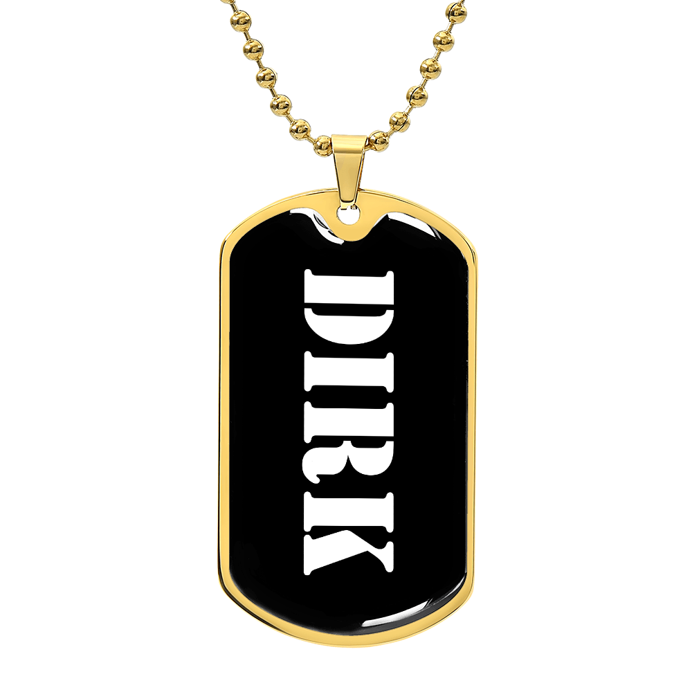 Dirk v3 - 18k Gold Finished Luxury Dog Tag Necklace