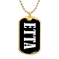 Etta v03 - 18k Gold Finished Luxury Dog Tag Necklace