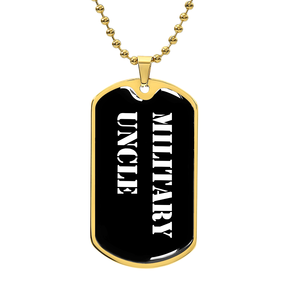 Military Uncle v3 - 18k Gold Finished Luxury Dog Tag Necklace
