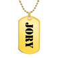 Jory - 18k Gold Finished Luxury Dog Tag Necklace