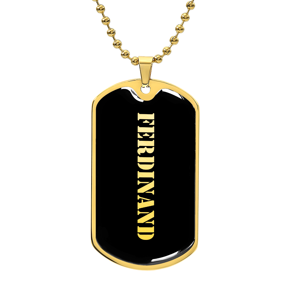 Ferdinand v2 - 18k Gold Finished Luxury Dog Tag Necklace