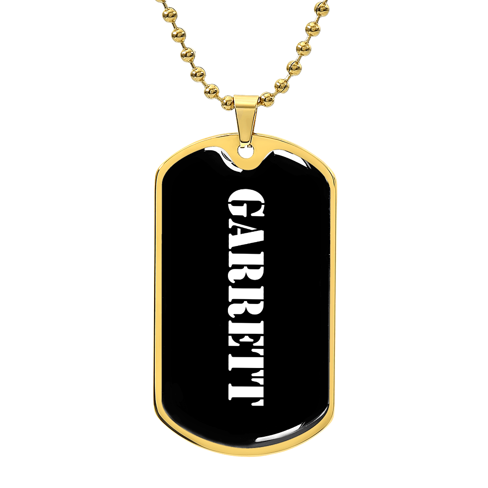 Garrett v3 - 18k Gold Finished Luxury Dog Tag Necklace