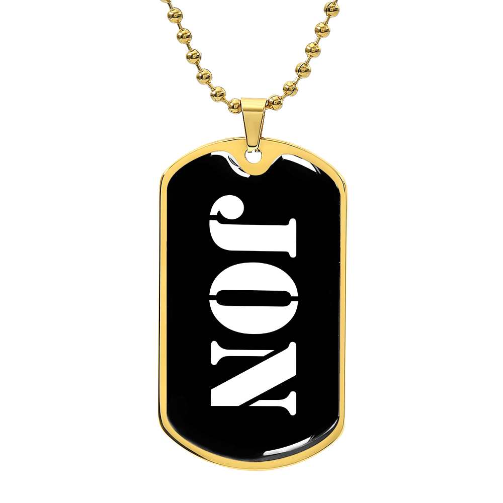 Jon v3 - 18k Gold Finished Luxury Dog Tag Necklace