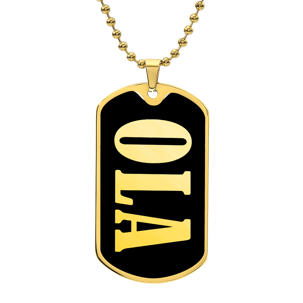 Ola v02 - 18k Gold Finished Luxury Dog Tag Necklace