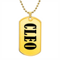 Cleo v01 - 18k Gold Finished Luxury Dog Tag Necklace