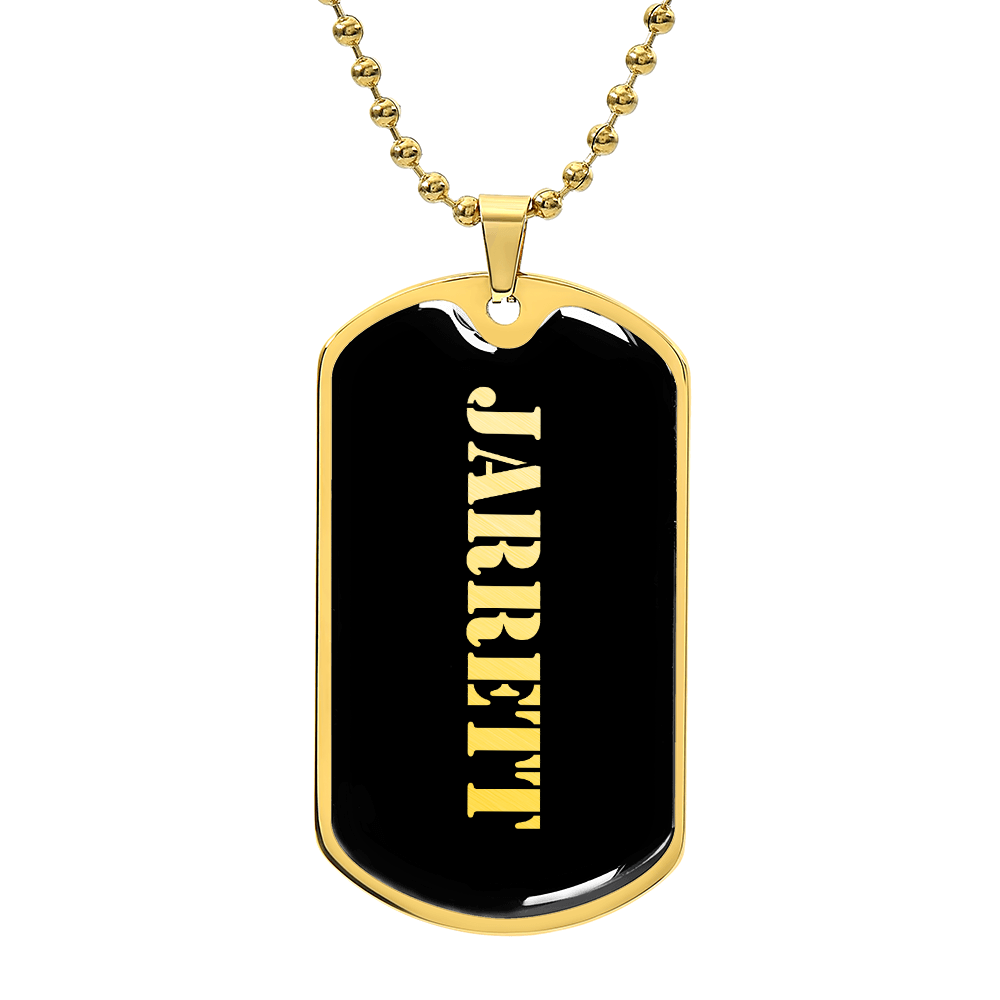 Jarrett v2 - 18k Gold Finished Luxury Dog Tag Necklace