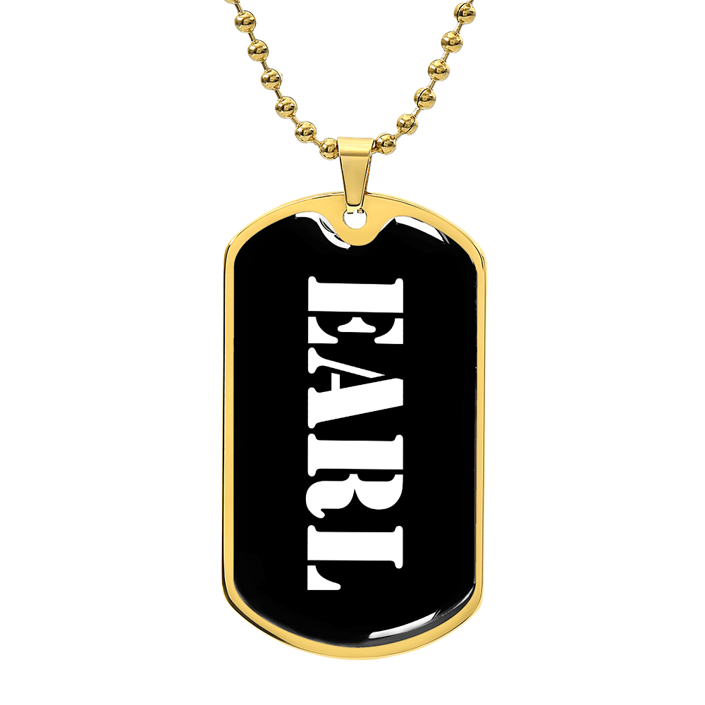 Earl v3 - 18k Gold Finished Luxury Dog Tag Necklace