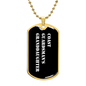Coast Guardsman's Granddaughter v3 - 18k Gold Finished Luxury Dog Tag Necklace