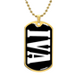 Iva v03 - 18k Gold Finished Luxury Dog Tag Necklace