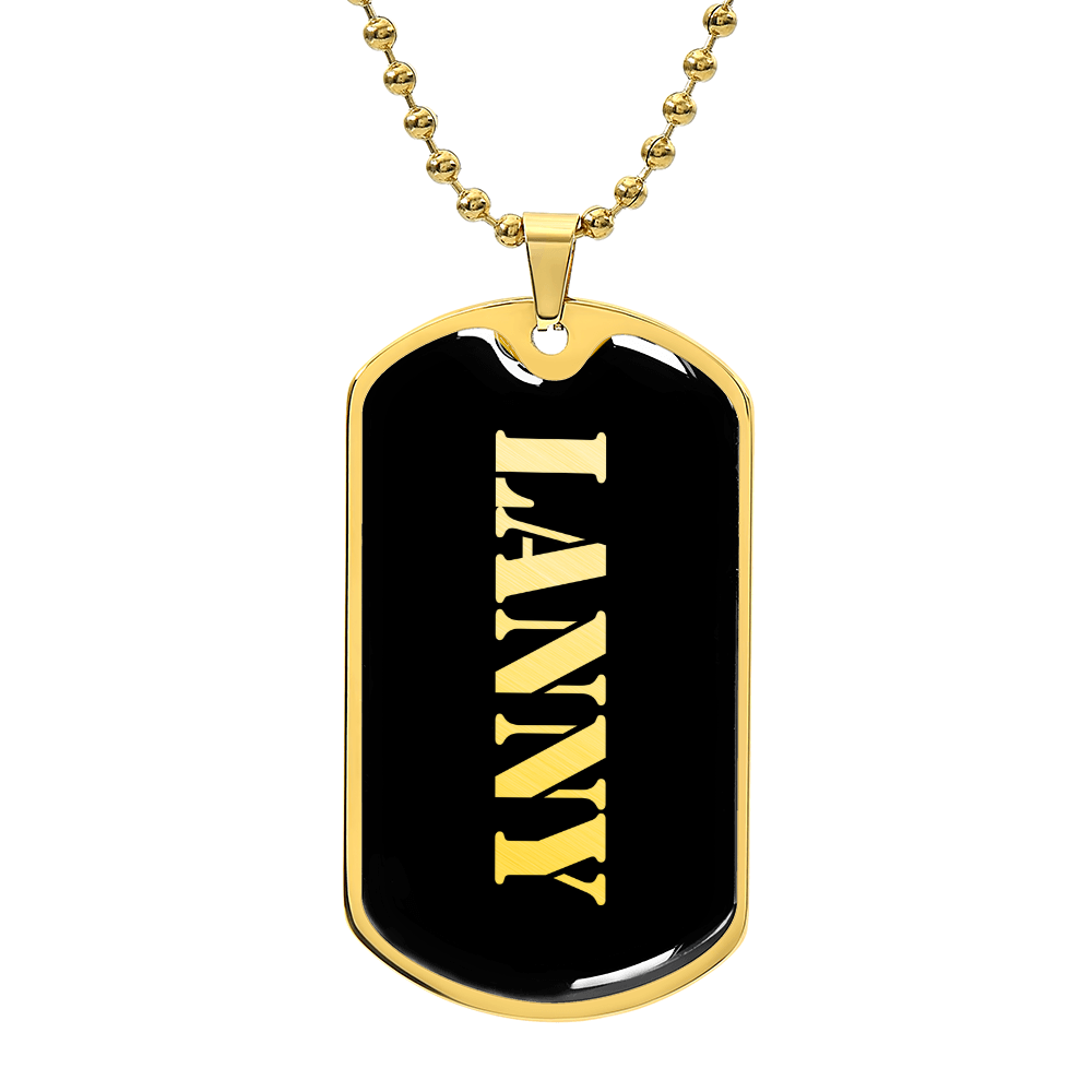 Lanny v2 - 18k Gold Finished Luxury Dog Tag Necklace