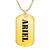 Ariel - 18k Gold Finished Luxury Dog Tag Necklace