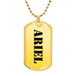 Ariel - 18k Gold Finished Luxury Dog Tag Necklace