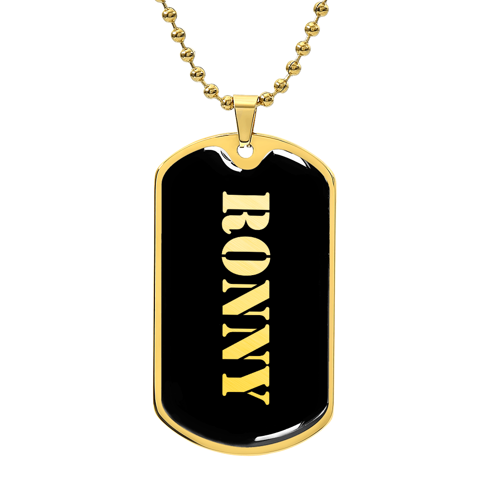 Ronny v2 - 18k Gold Finished Luxury Dog Tag Necklace