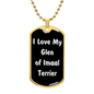 Love My Glen of Imaal Terrier v6 - 18k Gold Finished Luxury Dog Tag Necklace
