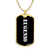 Eugenio v3 - 18k Gold Finished Luxury Dog Tag Necklace