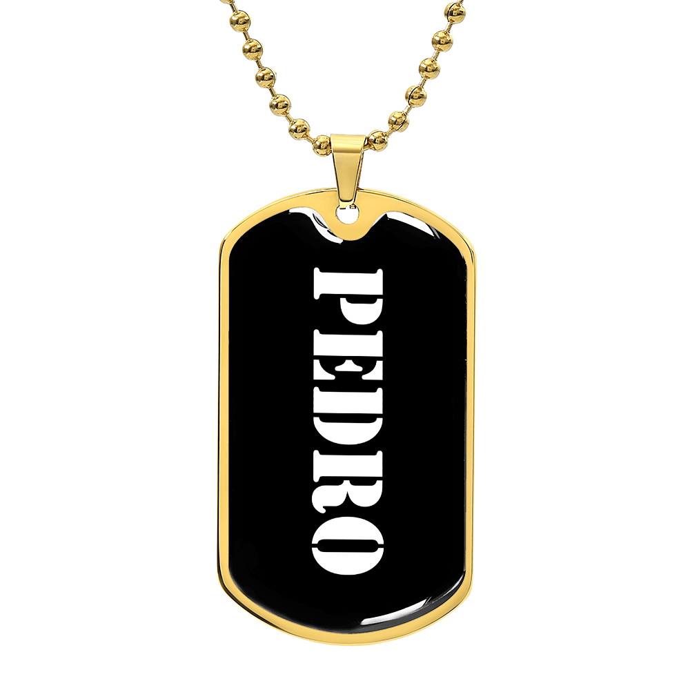 Pedro v3 - 18k Gold Finished Luxury Dog Tag Necklace